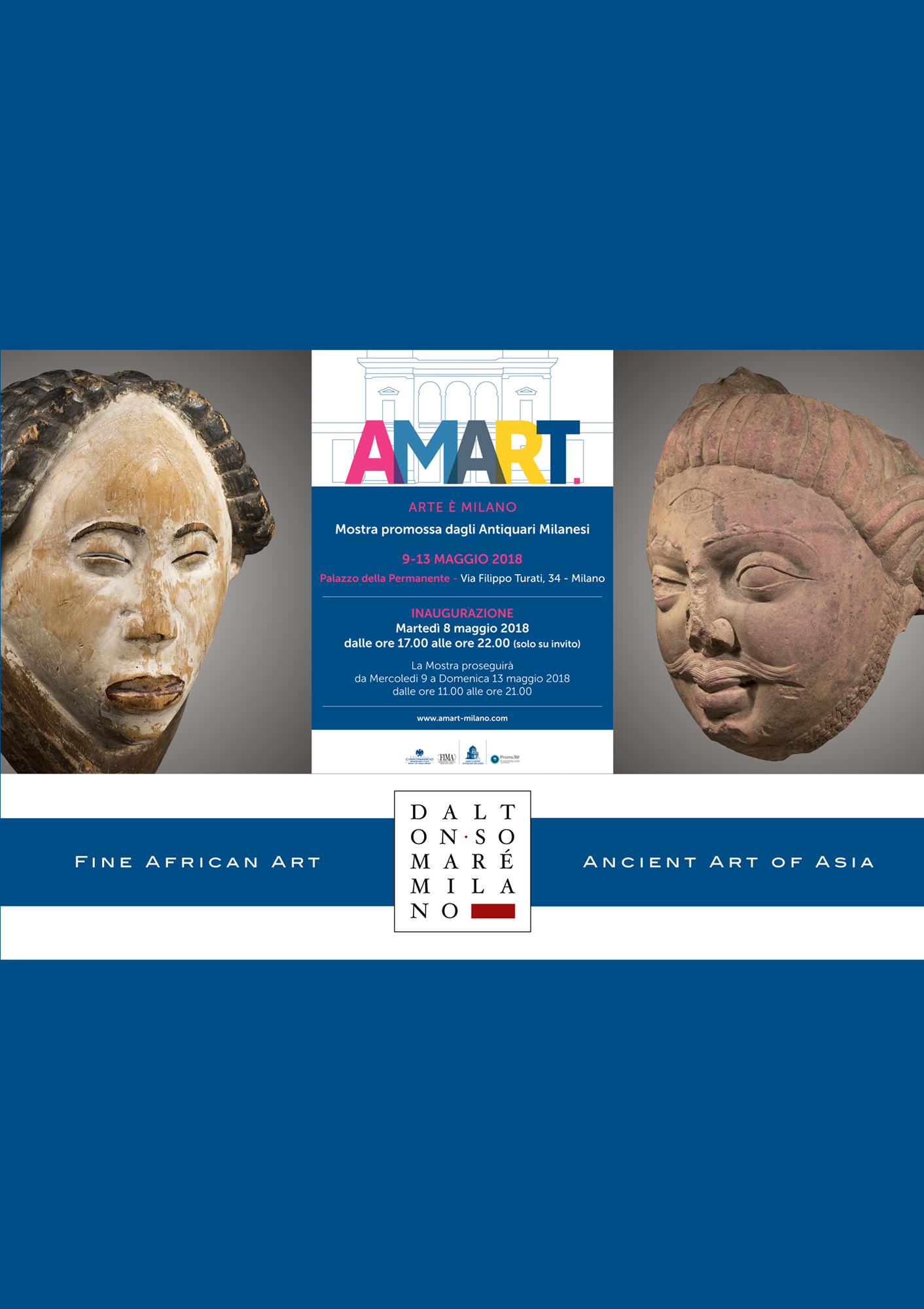 Amart Milano 2018 - Save the Date Dalton Somare - Arte primitiva Africana e Arte Classica Orientale - Statue in Legno e pietra