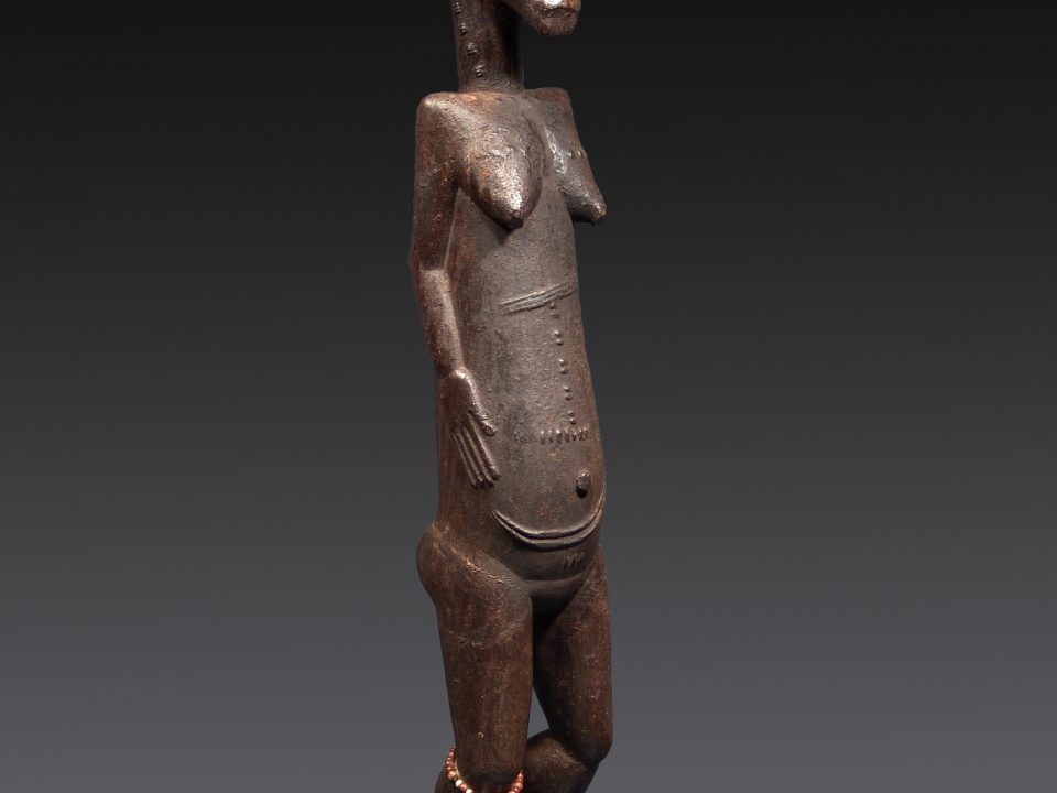 Female Figure Baule, Ivory Coast Wood 55 cm
