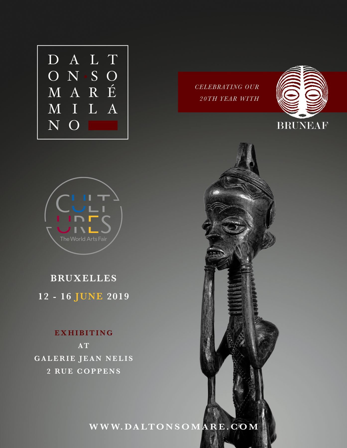 Invito Bruneaf Bruxelles Dalton Somare - Sculture in Legno Africane e Sculture Indiane Tibetane e Nepalesi
