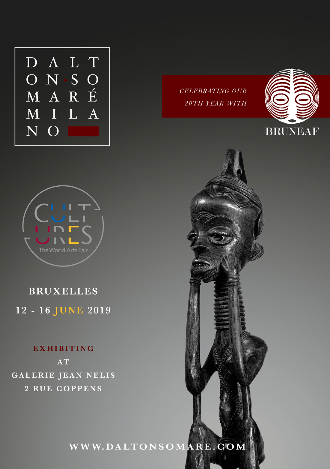 Invito Bruneaf Bruxelles Dalton Somare - Sculture in Legno Africane e Sculture Indiane Tibetane e Nepalesi