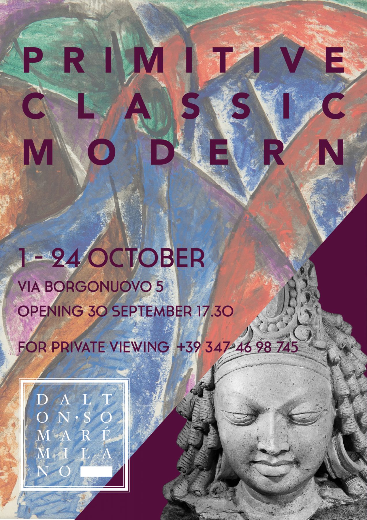 invito mostra Modern Dalton Somare Arte Asiatica. Sculture in terracotta, bronzo e pietra