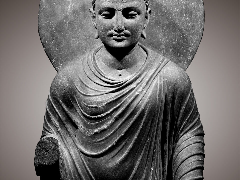 Siddhartha Sakyamuni come monaco itinerante, arte del Gandhara, scisto, III-IV secolo