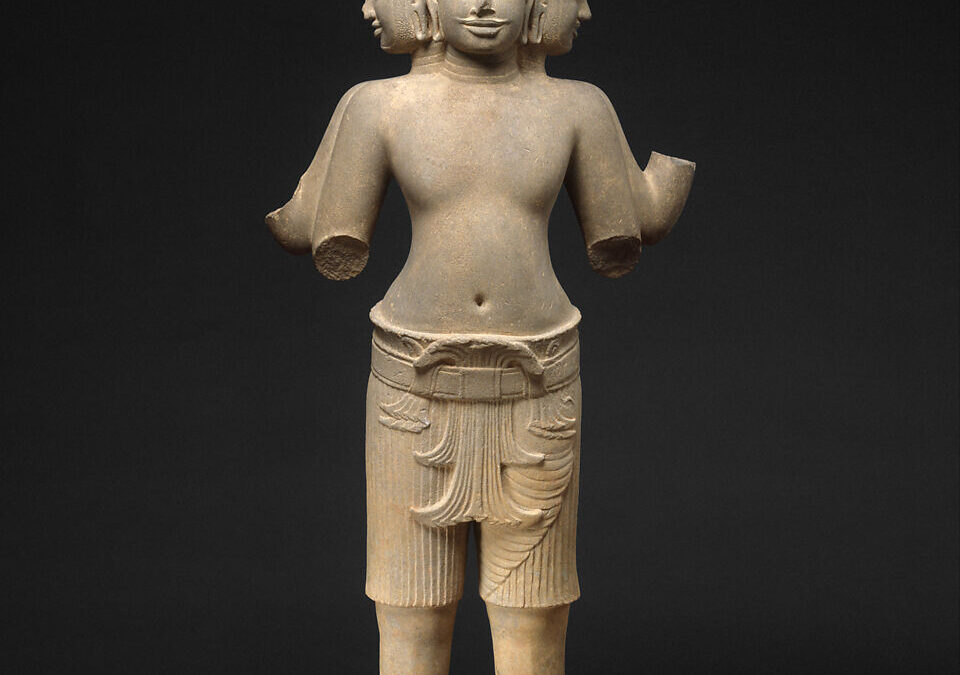Immagine di Brahma, Cambogia, X secolo, arenaria, Metropolitan Museum of Art, New York