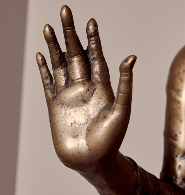 Mudra buddhista, periodo Gupta, VI secolo, bronzo