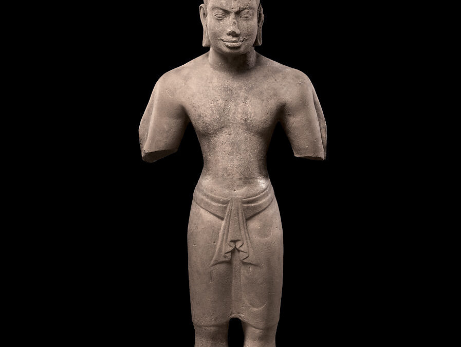 Immagine di Hari Hara, Cambogia o Vietnam, settimo o ottavo secolo, arenaria, Metropolitan Museum of Art, New York