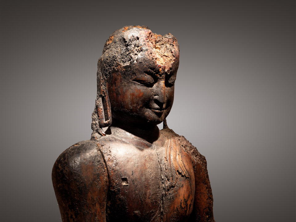 scultura nepalese, Buddha Shakyamuni, Nepal, tredicesimo secolo, legno, dalton somare