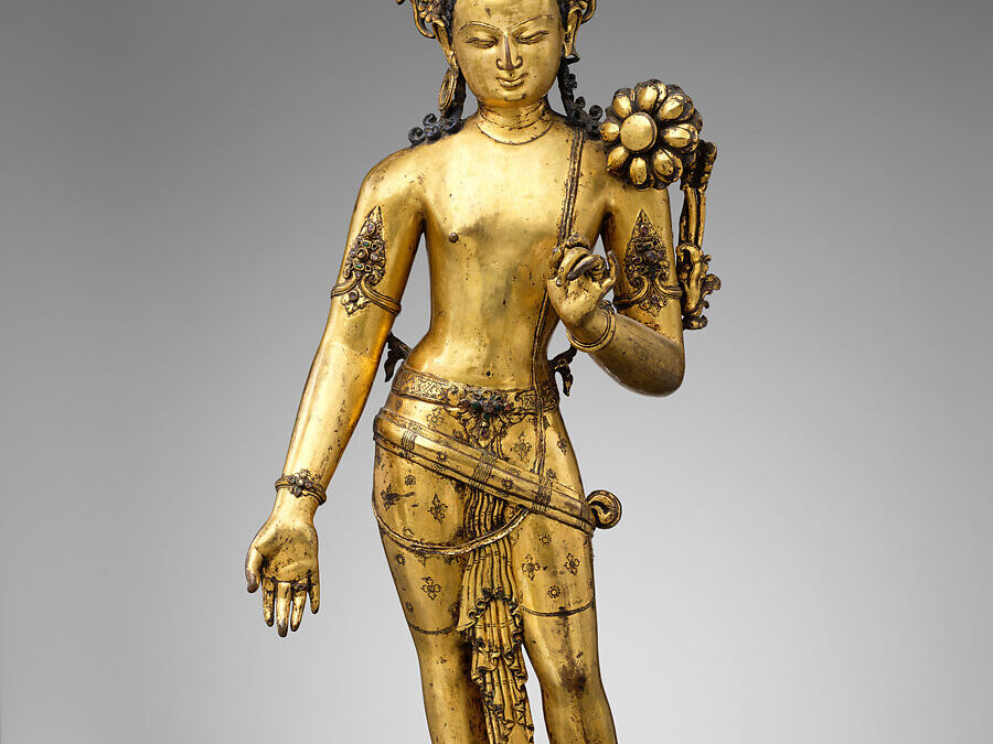 Immagine di Padmapani, Nepal, XI secolo, bronzo dorato, Metropolitan Museum of Art, New York