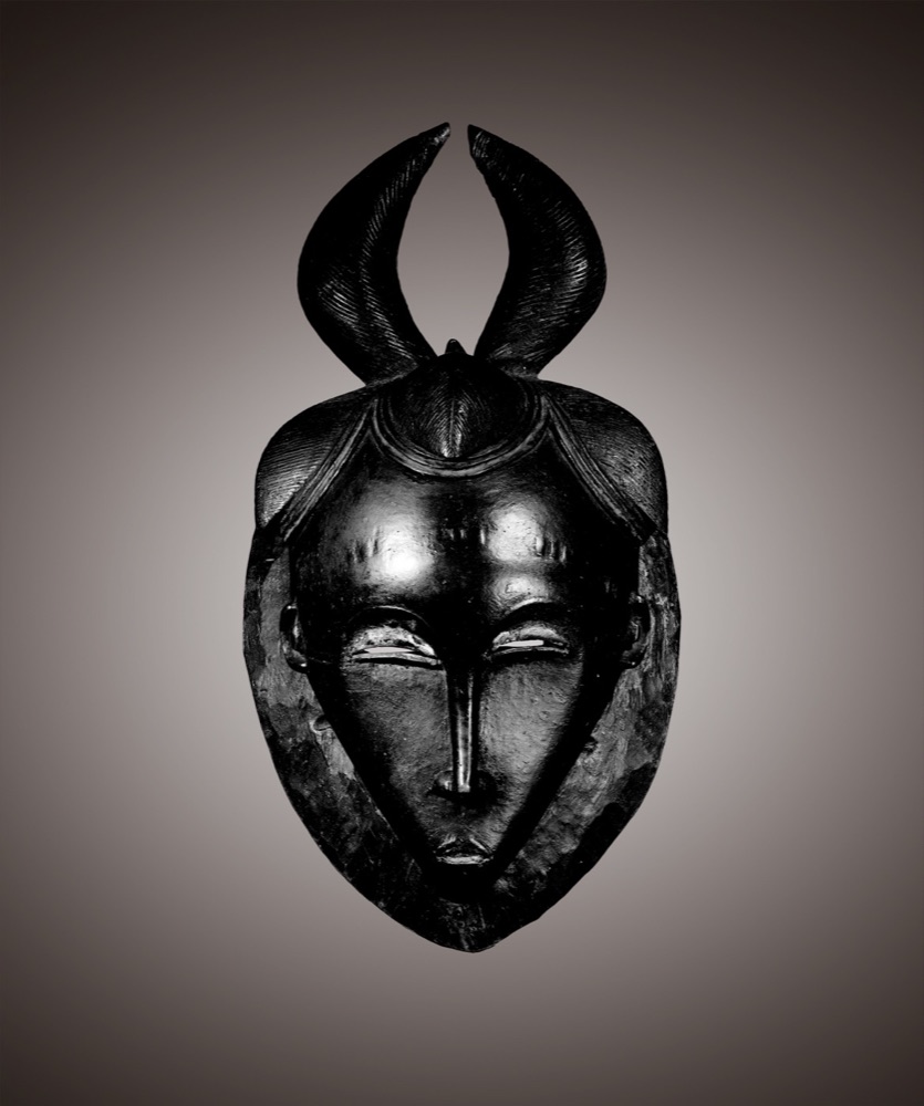 Maschera ritratto Baule della Costa d’Avorio, Arte Africana, Dalton Somaré Milano