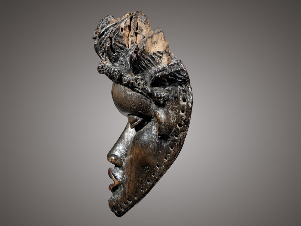 African Art, Bassa Forehead mask, Ivory Coast, wood, late 19th century. Dalton Somare Milano